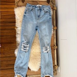 Stylish Light Blue Distressed Jeans, HIDDEN los angeles Size 23